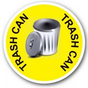 DuraStripe rond veiligheidsteken / TRASH CAN 